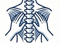 Osteopath performing manual therapy on a patient's back