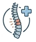 Back pain treatment icon