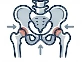 Hip pain treatment icon